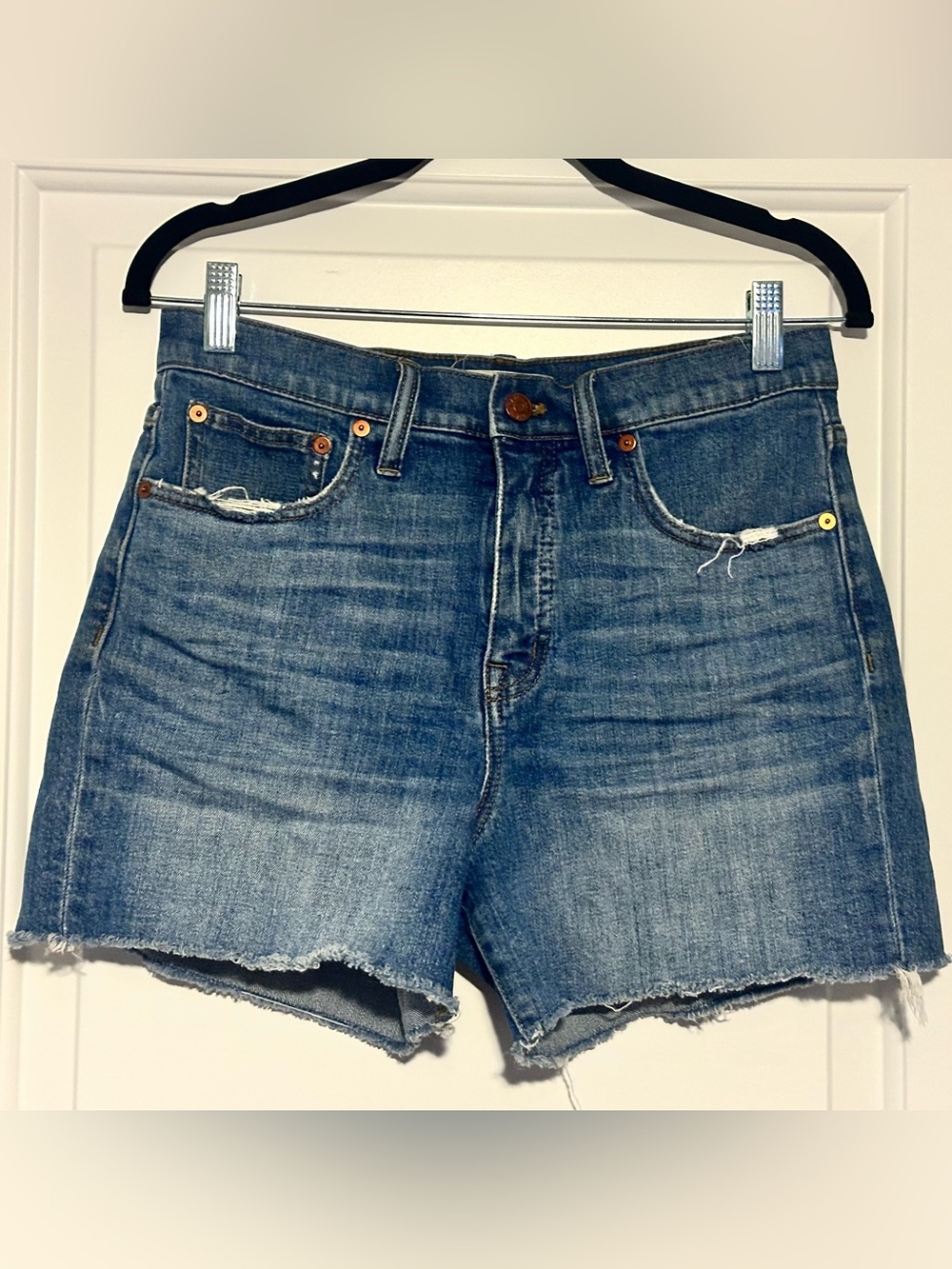 High-Rise Denim Shorts